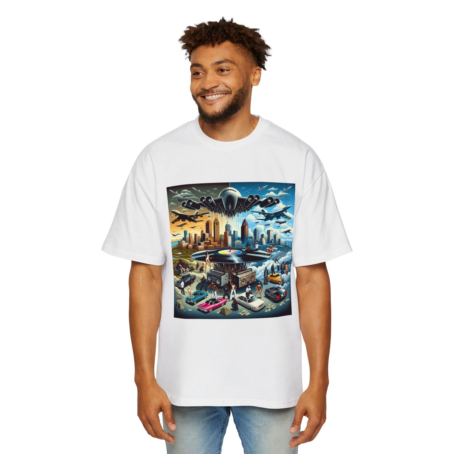 Seattle Flight Men's Heavy Oversized Tee
