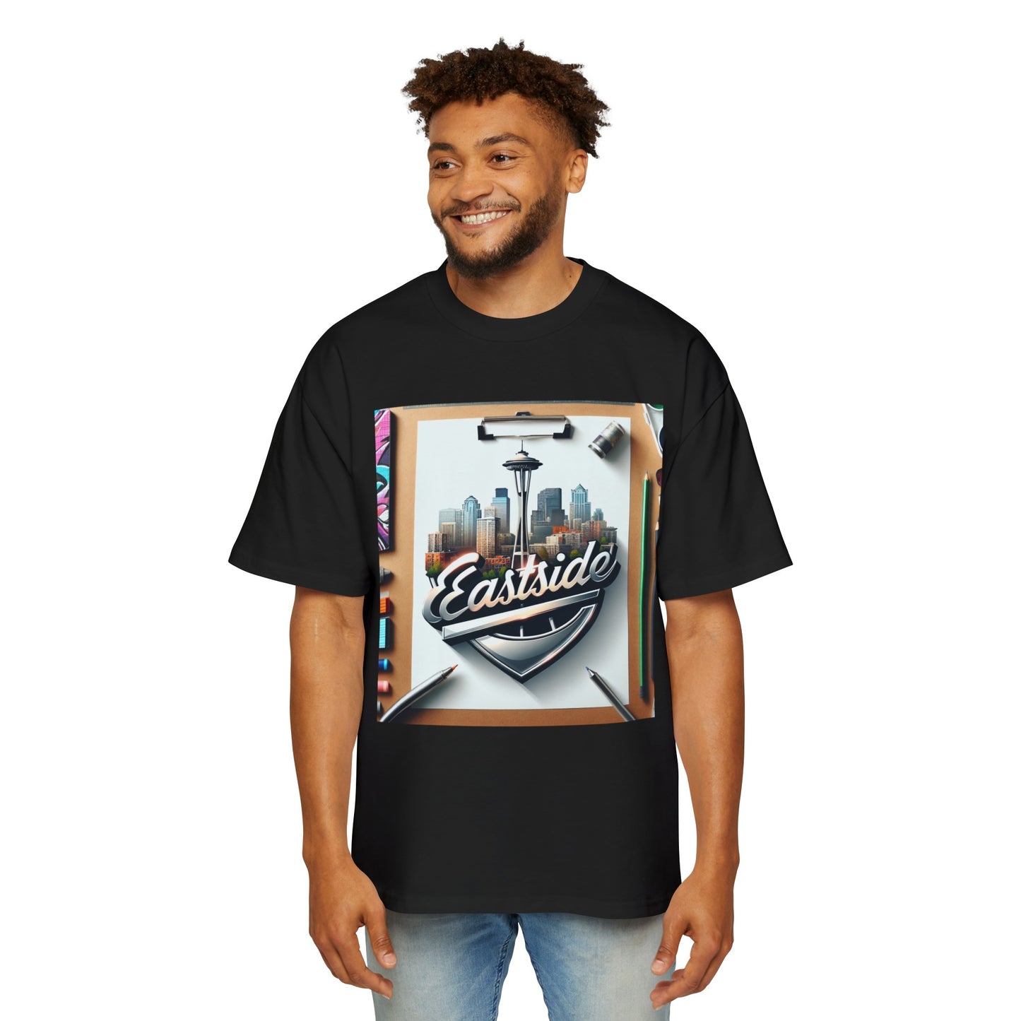 Eastside Seattle 1 Men's Heavy Oversized Tee