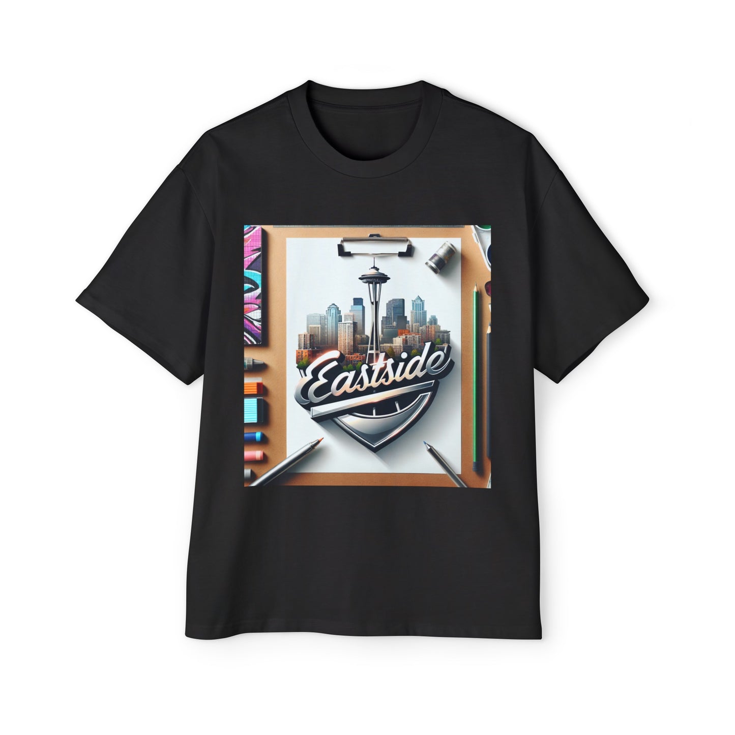 Eastside Seattle 1 Men's Heavy Oversized Tee