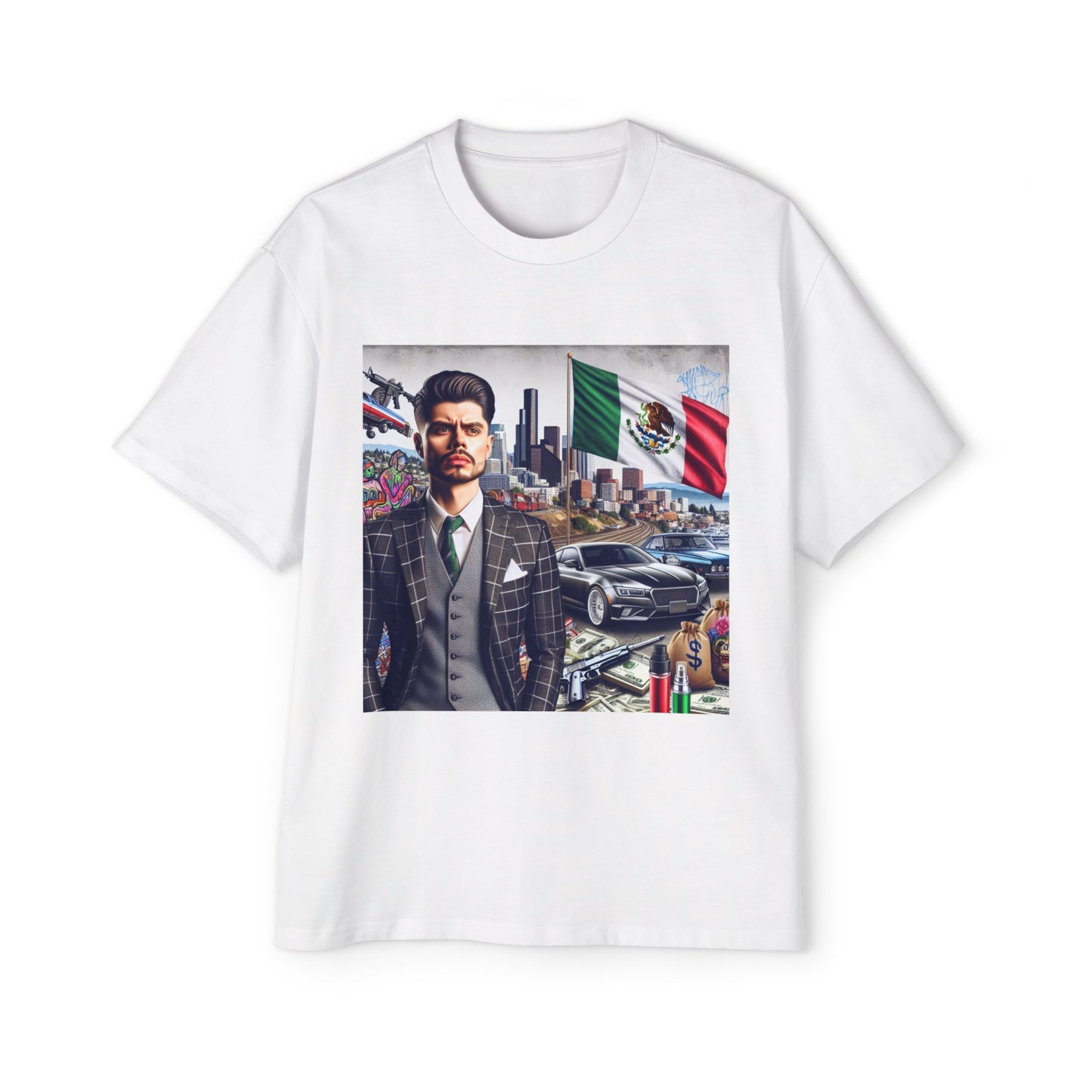 Mexican Atlanta Men's Heavy Oversized Tee