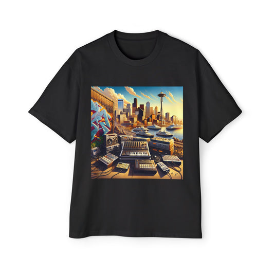 Seattle Music Men's Heavy Oversized Tee