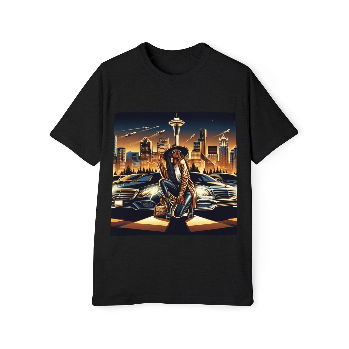 Men's Raglan T-Shirt Seattle Prison Pose