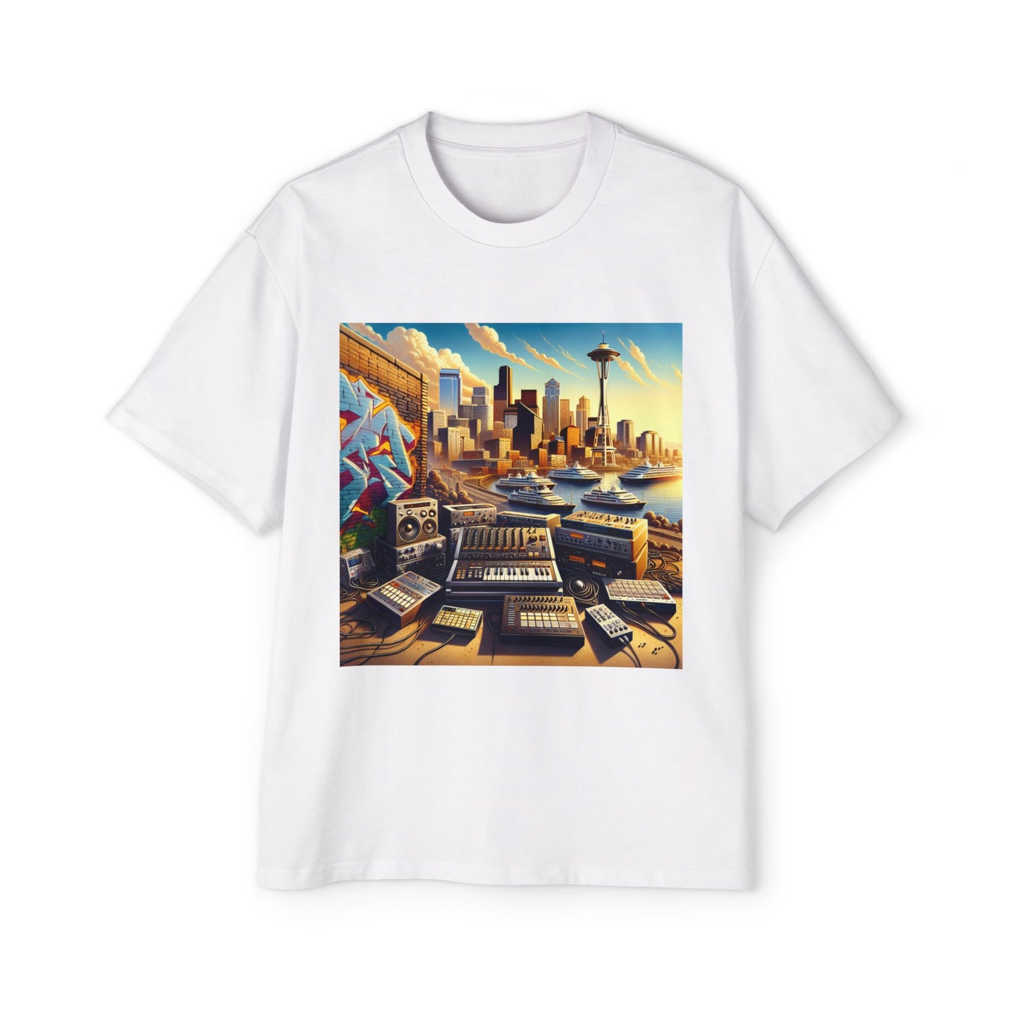 Seattle Music Men's Heavy Oversized Tee