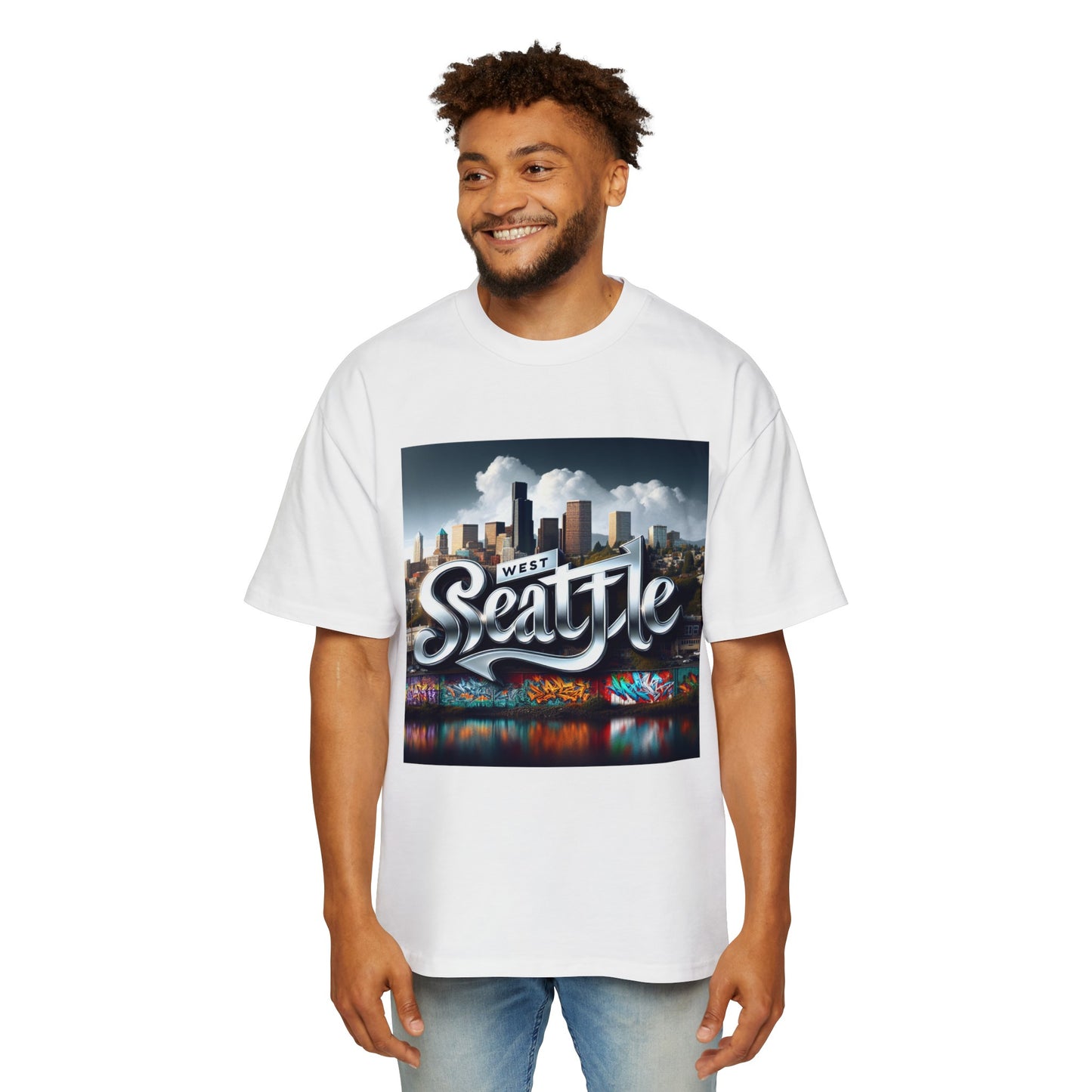 West Seattle 2 Men's Heavy Oversized Tee