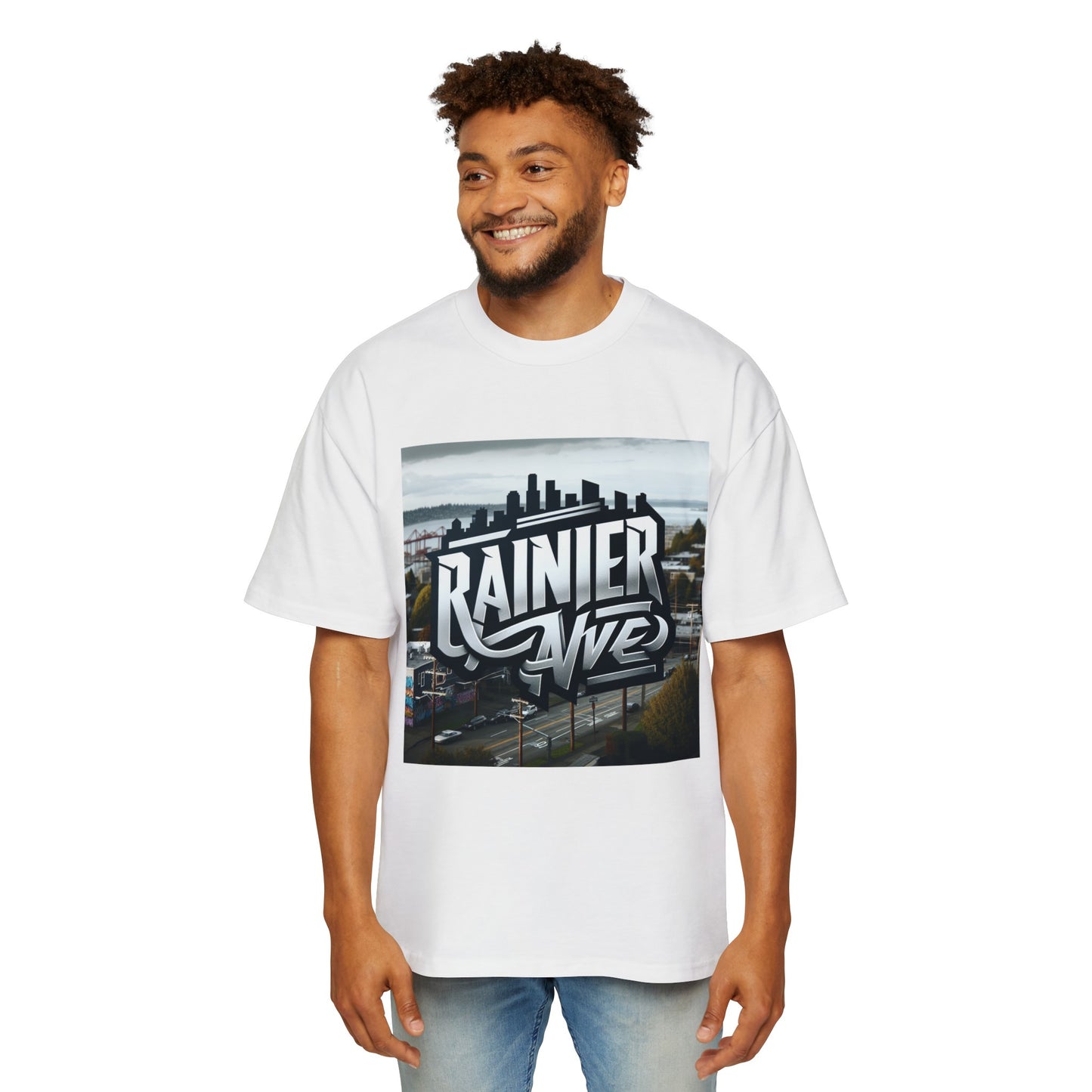 Rainier Ave Men's Heavy Oversized Tee