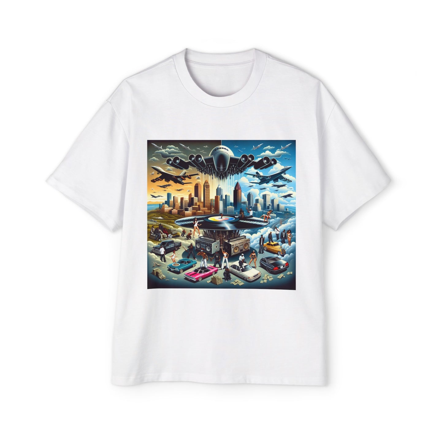 Seattle Flight Men's Heavy Oversized Tee