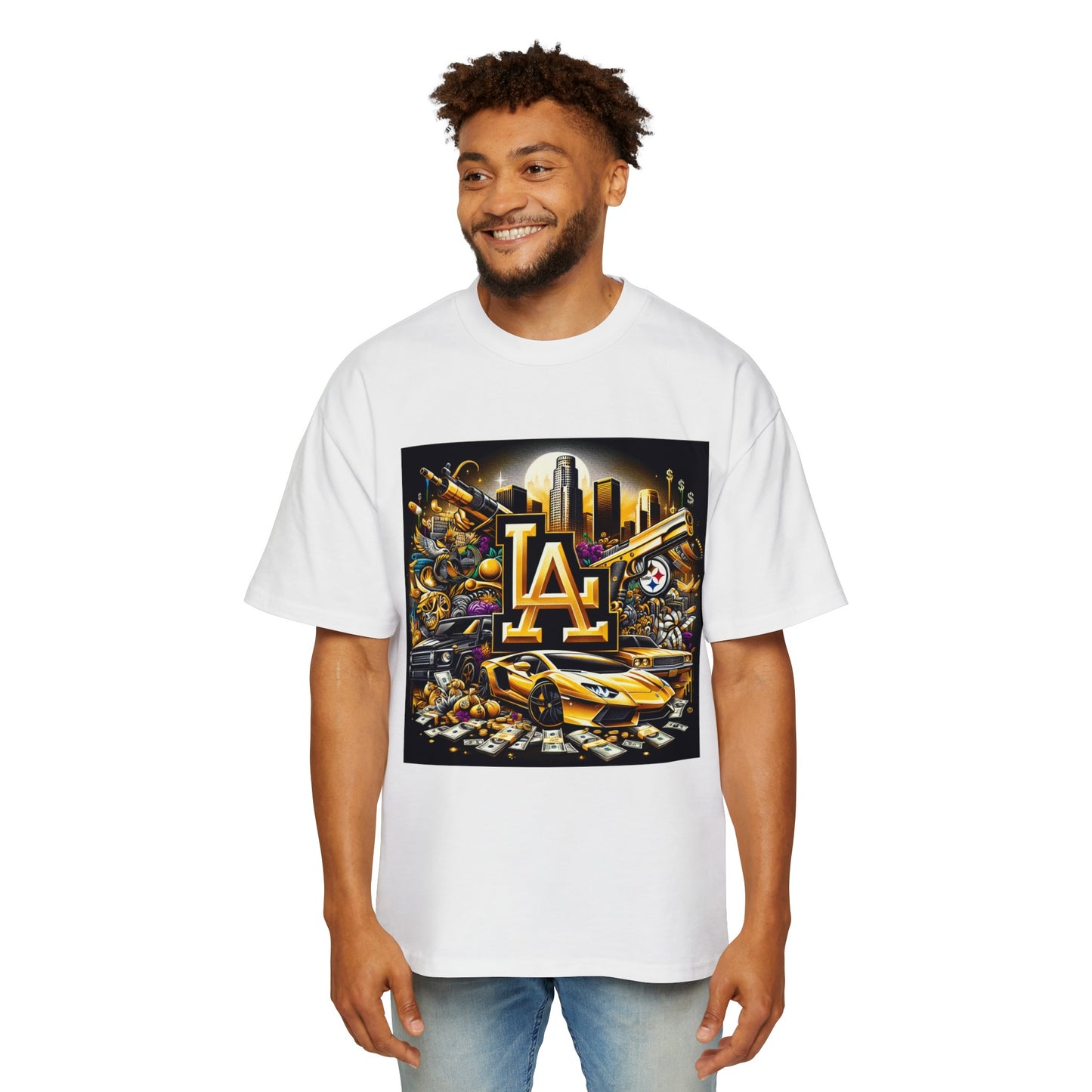 LA Steeler's Men's Heavy Oversized Tee