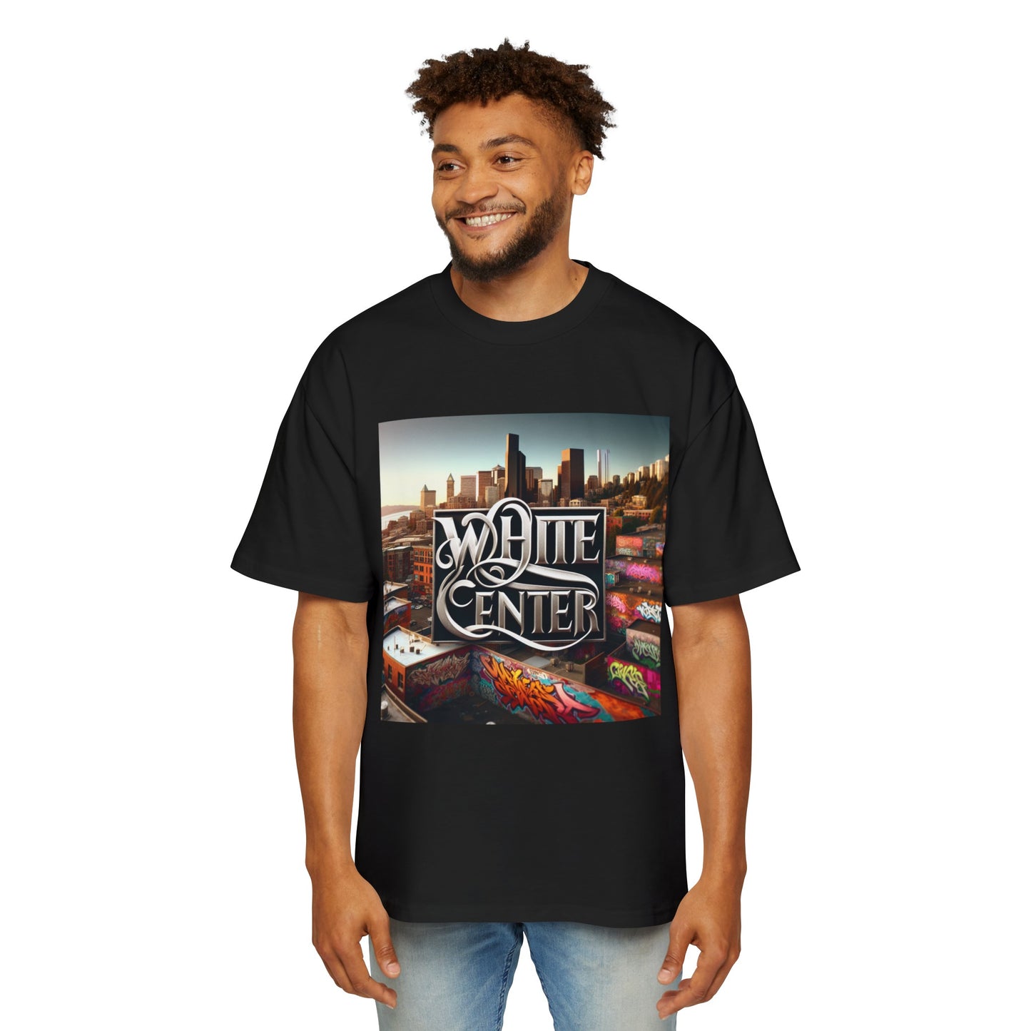 White Center Men's Heavy Oversized Tee