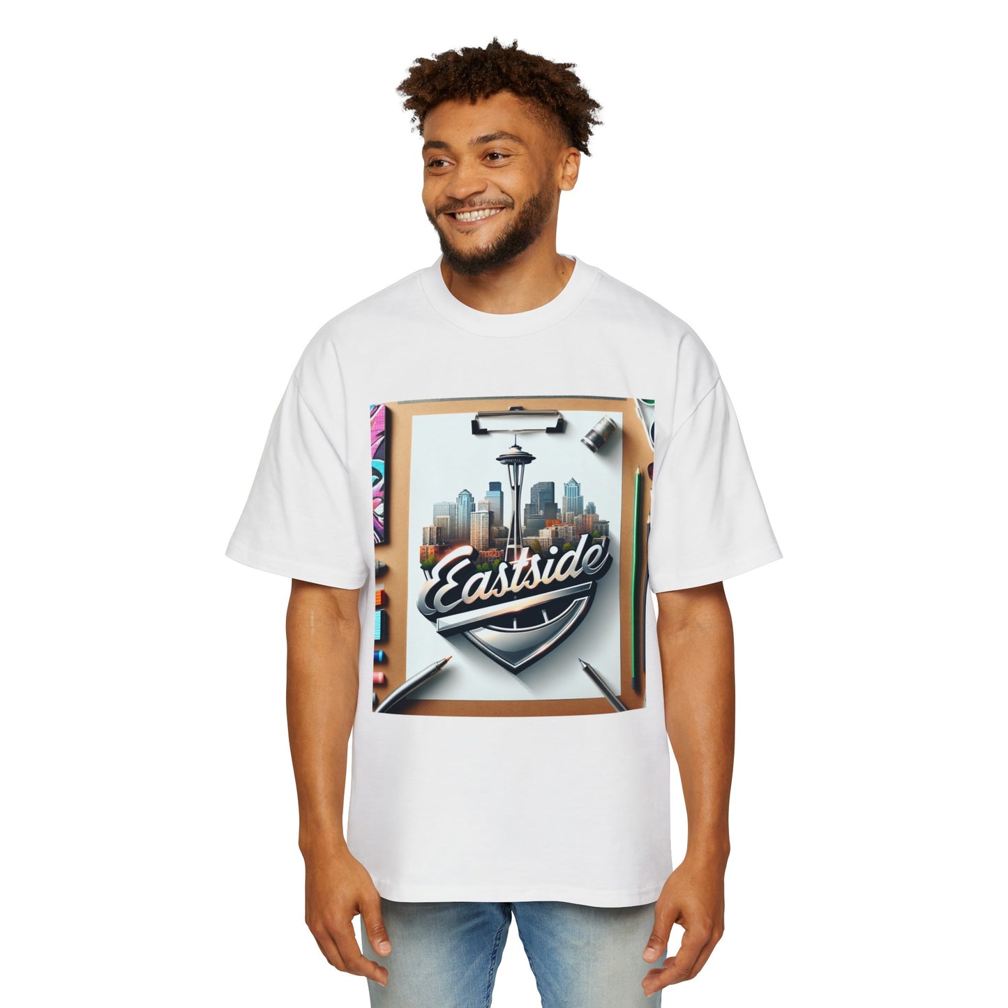 Eastside Seattle 1 Men's Heavy Oversized Tee
