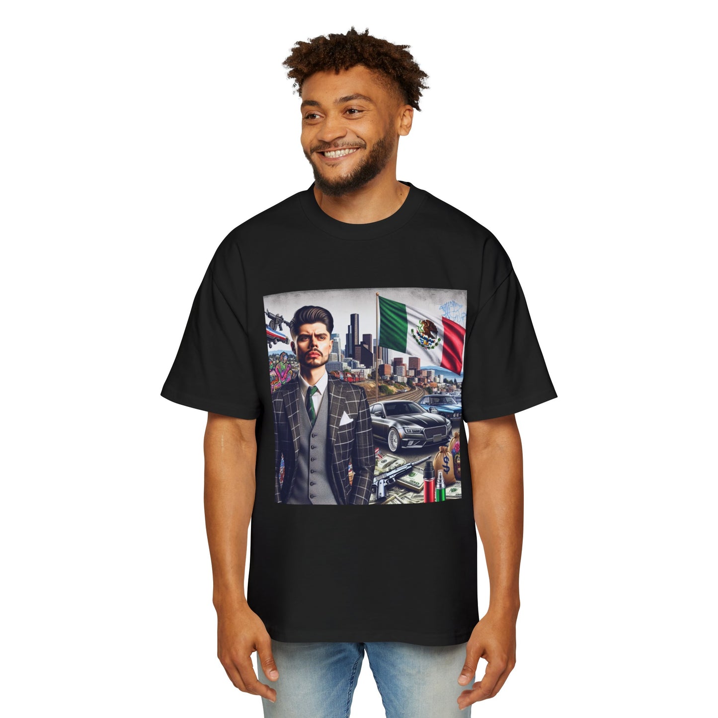 Mexican Atlanta Men's Heavy Oversized Tee