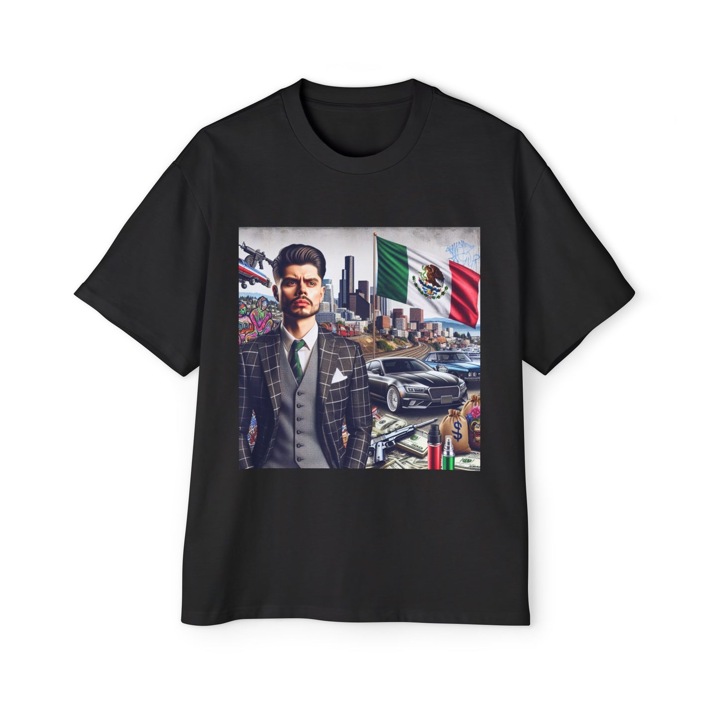 Mexican Atlanta Men's Heavy Oversized Tee