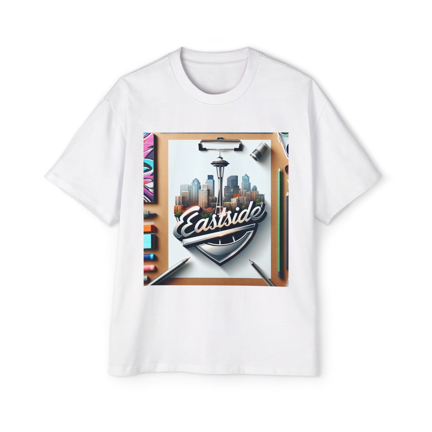 Eastside Seattle 1 Men's Heavy Oversized Tee