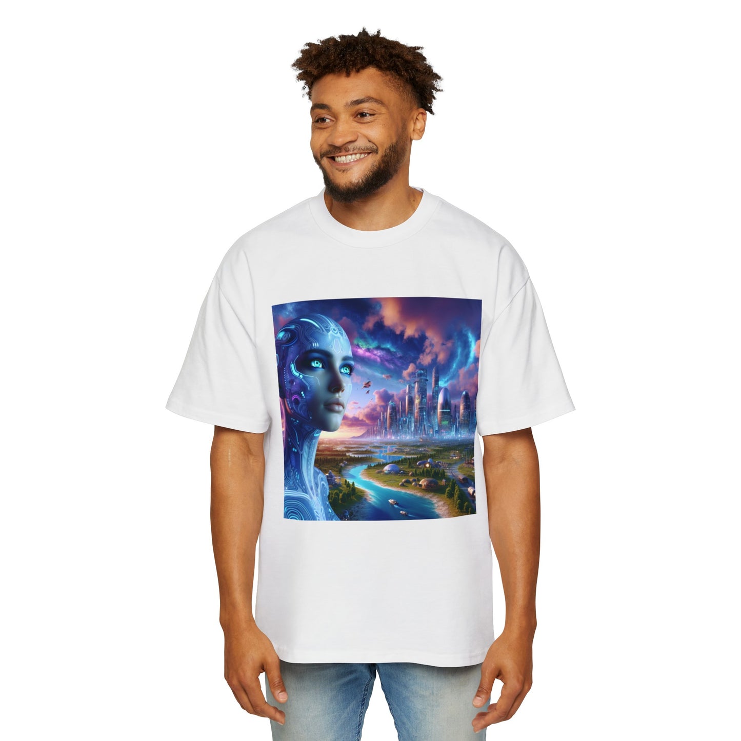 In 2000 Years Men's Heavy Oversized Tee