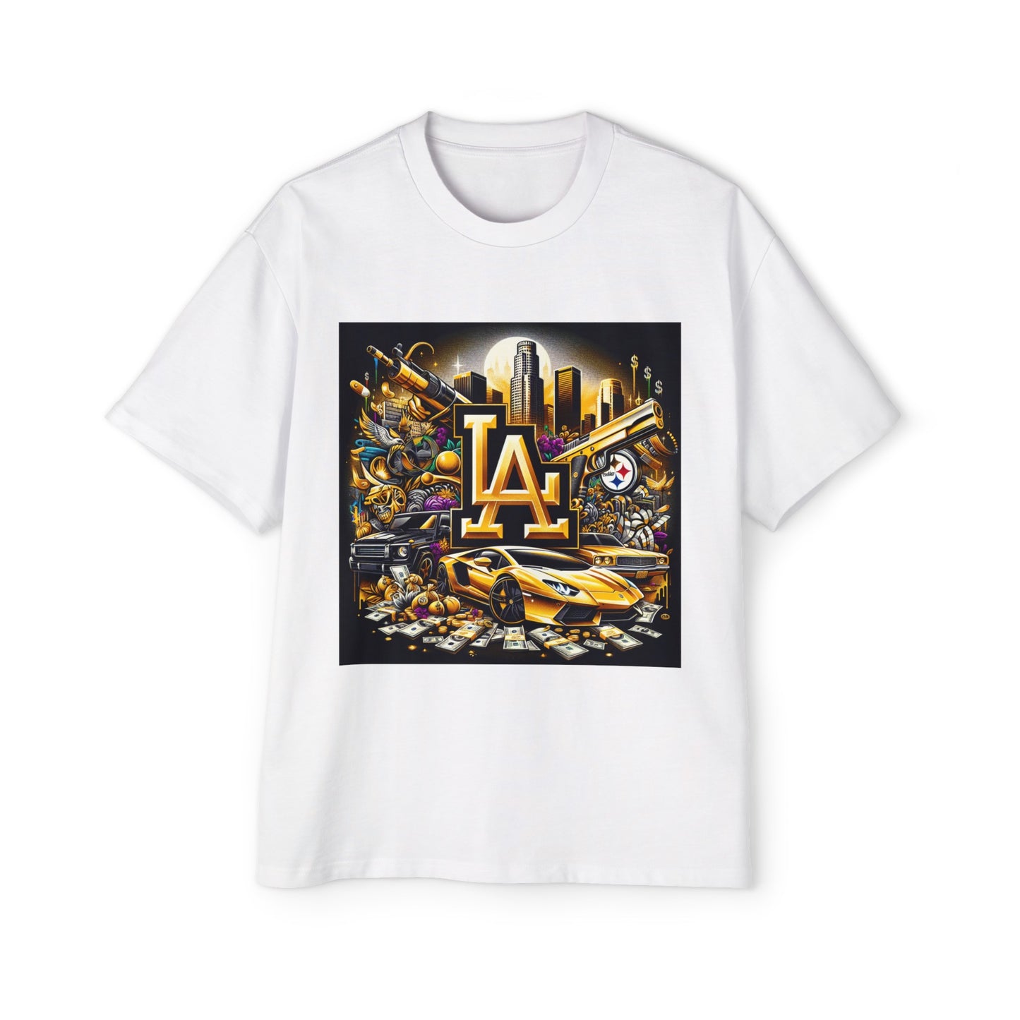 LA Steeler's Men's Heavy Oversized Tee