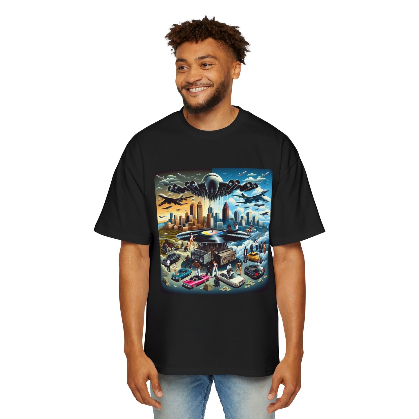 Seattle Flight Men's Heavy Oversized Tee