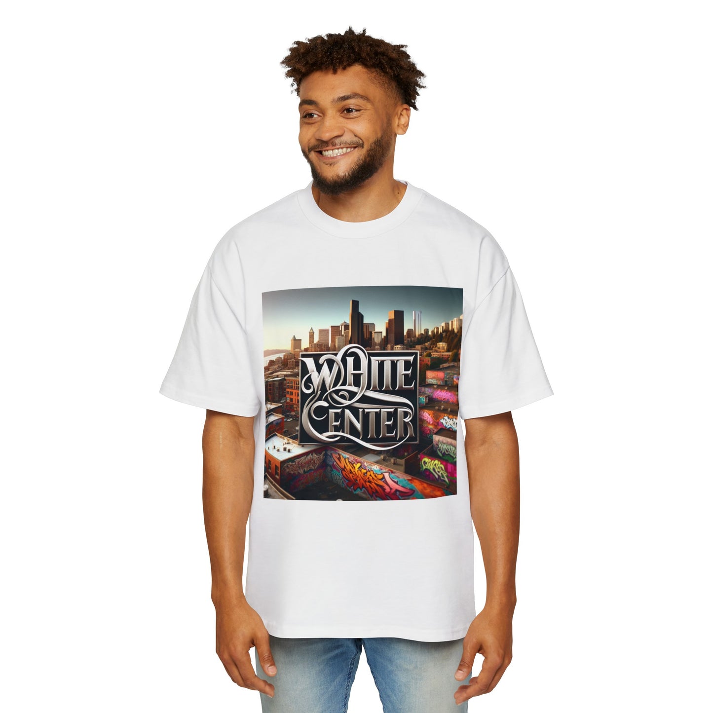 White Center Men's Heavy Oversized Tee